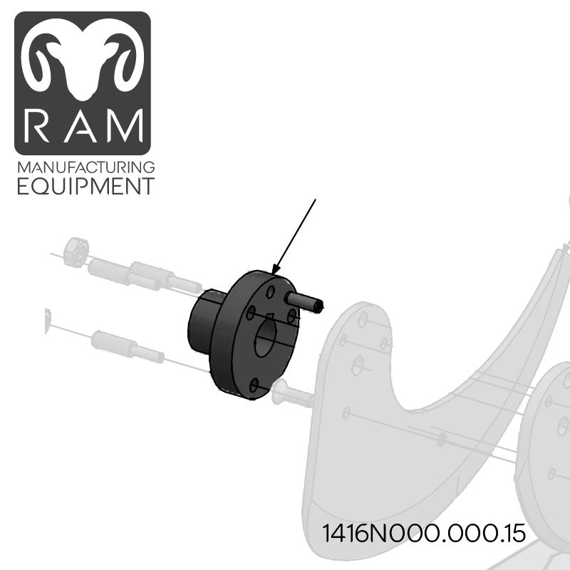 MHS Blade Hub Compatible with 850-90, 1000-90, 1000-96 Dicers - 1416N000.000.15