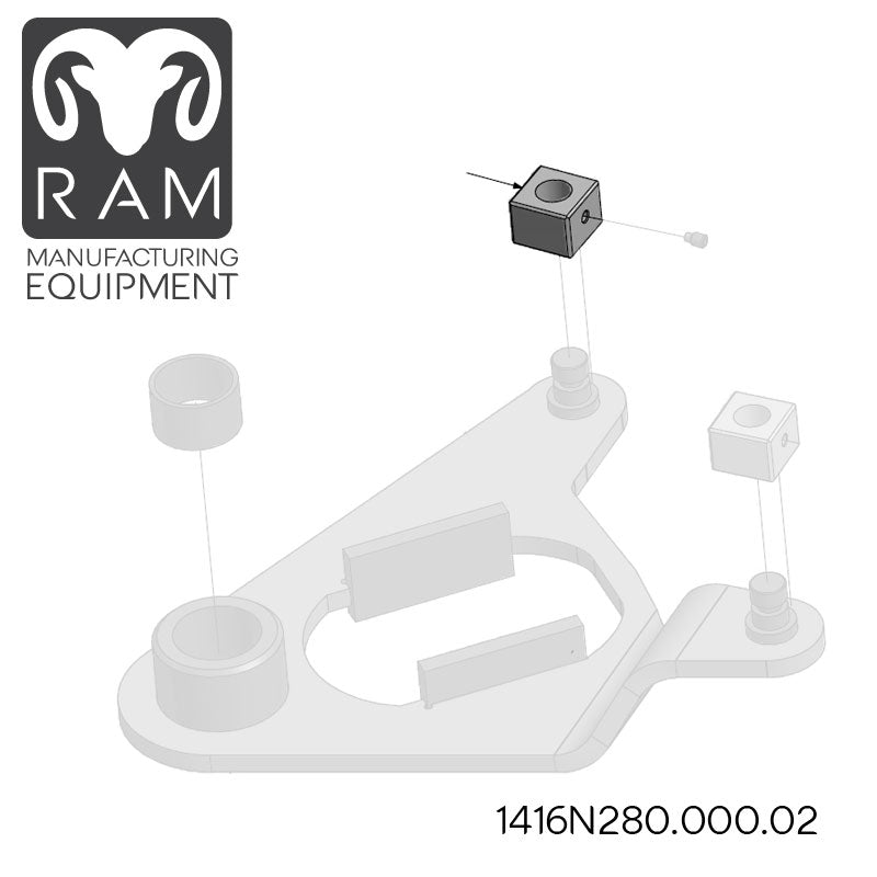 MHS Shoe Compatible with 850-90, 1000-90, 1000-96 Dicers - 1416N280.000.02