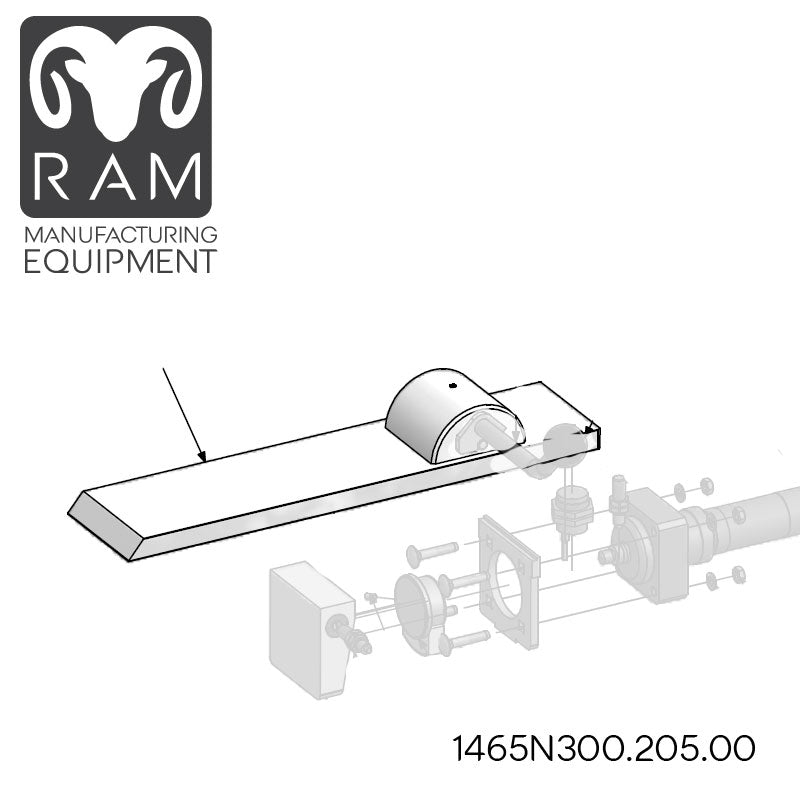 MHS Sliding Member Plate Complete Compatible with 850-90 Dicers - 1465N300.205.00