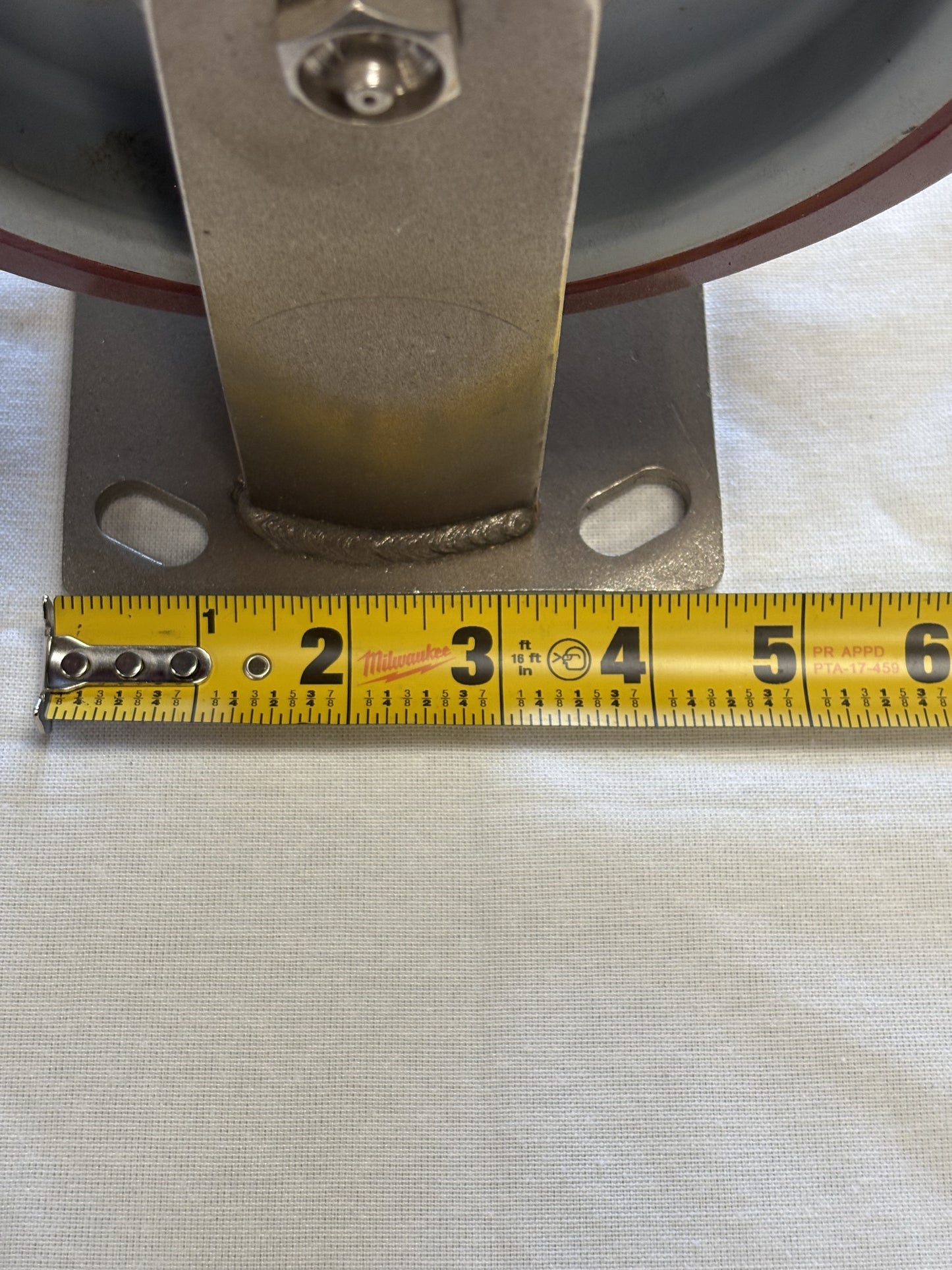 DH-C-MHD8DPBR Casters 8 x 2 Burgundy and Gray DuraPoly all stainless steel