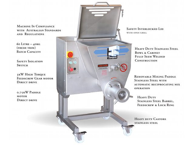 Thompson Meat Machinery Model 840- M-2 Meat Mixer Grinder