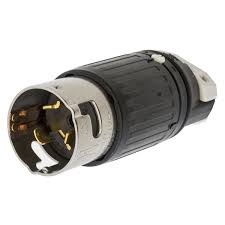 Part #CS8165C  - 50 A 480 V Twist-Lock™ Balck‑White Connector – 3‑Pole, 4‑Wire, Non‑NEMA