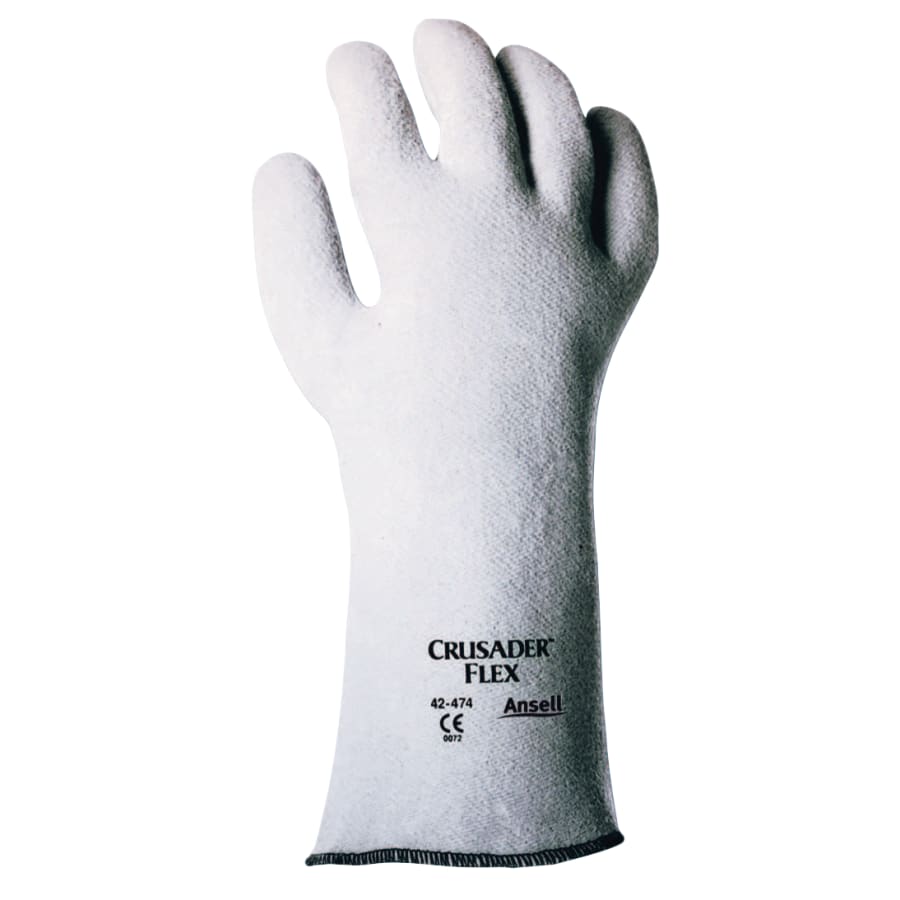 ActivArmr® 42-474 High Heat Gloves, Nitrile Coated, Non-Woven Felt, Light Gray Size 9