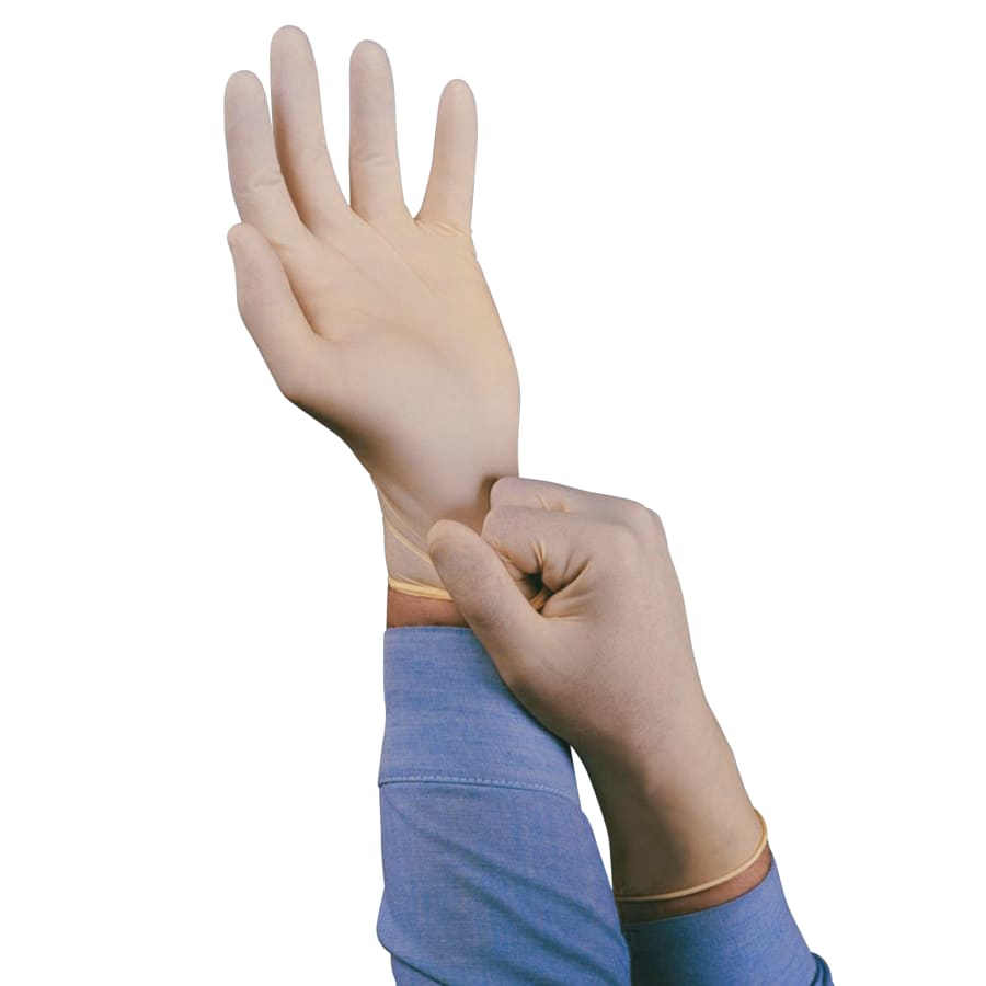 69-318 Disposable Gloves, Powder Free, Natural Rubber Latex, 5 mil, Medium