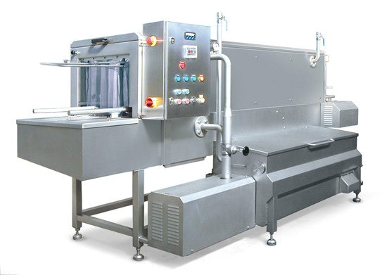 Roser Model TL-355-12122 (500/hour) Crate Tunnel Washer with Steam Heating