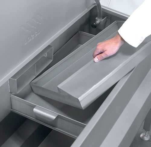 Roser Model TL-335-PS-3528 (500/hour) Crate Tunnel Washer With Blow Off and Steam Heating