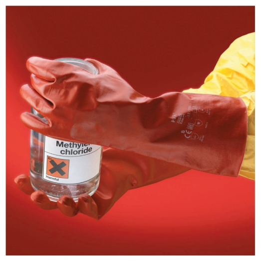 Polyvinyl Alcohol Gloves, Size 10, Red