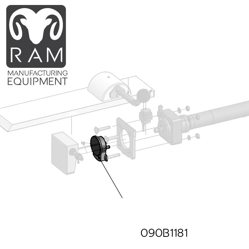 MHS Piston Flange Complete Compatible with 850-90 Dicers - 090B1181