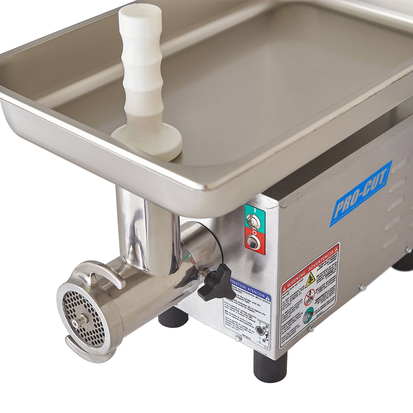 PRO-CUT KG 12-SS #12 Stainless Steel Commercial Electric Meat Grinder – 400+ lb/hr