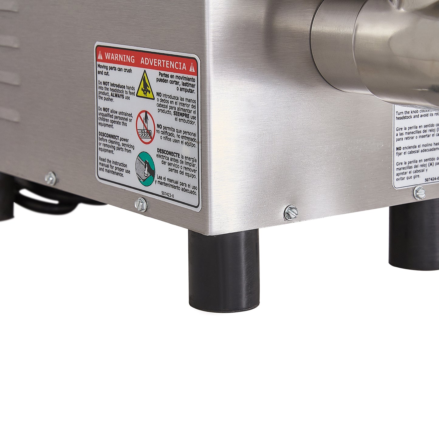 PRO-CUT KG 12-SS #12 Stainless Steel Commercial Electric Meat Grinder – 400+ lb/hr