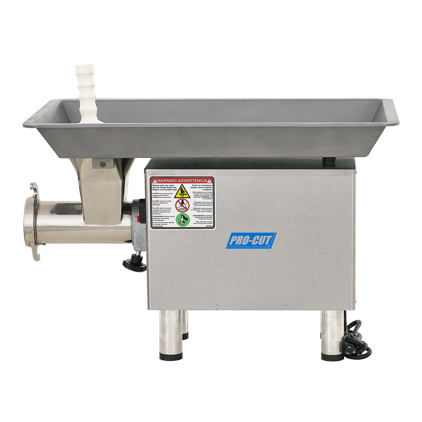 Pro-Cut KG-22-W-SS All Stainless Steel Washdown Commercial Electric Meat Grinder