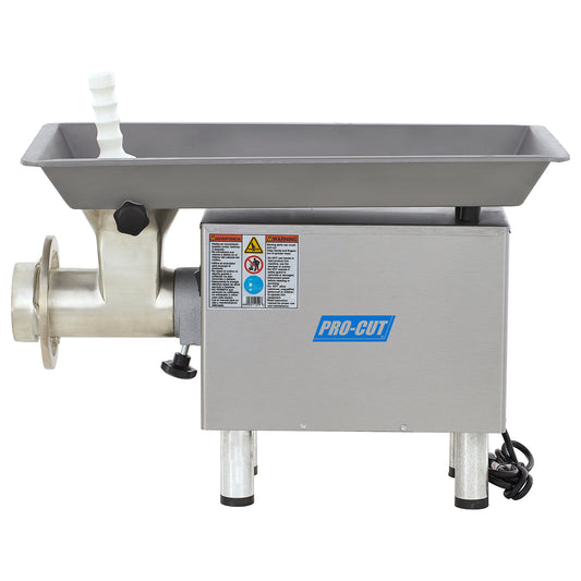 Pro-Cut KG-22-W Heavy-Duty Stainless Steel Commercial Electric Meat Grinder