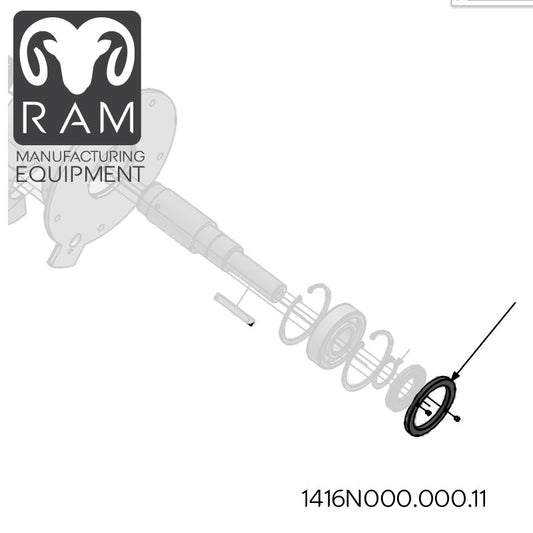 MHS Seal Ring Mounting Compatible with 850-90, 1000-90, 1000-96 Dicers - 1416N000.000.11