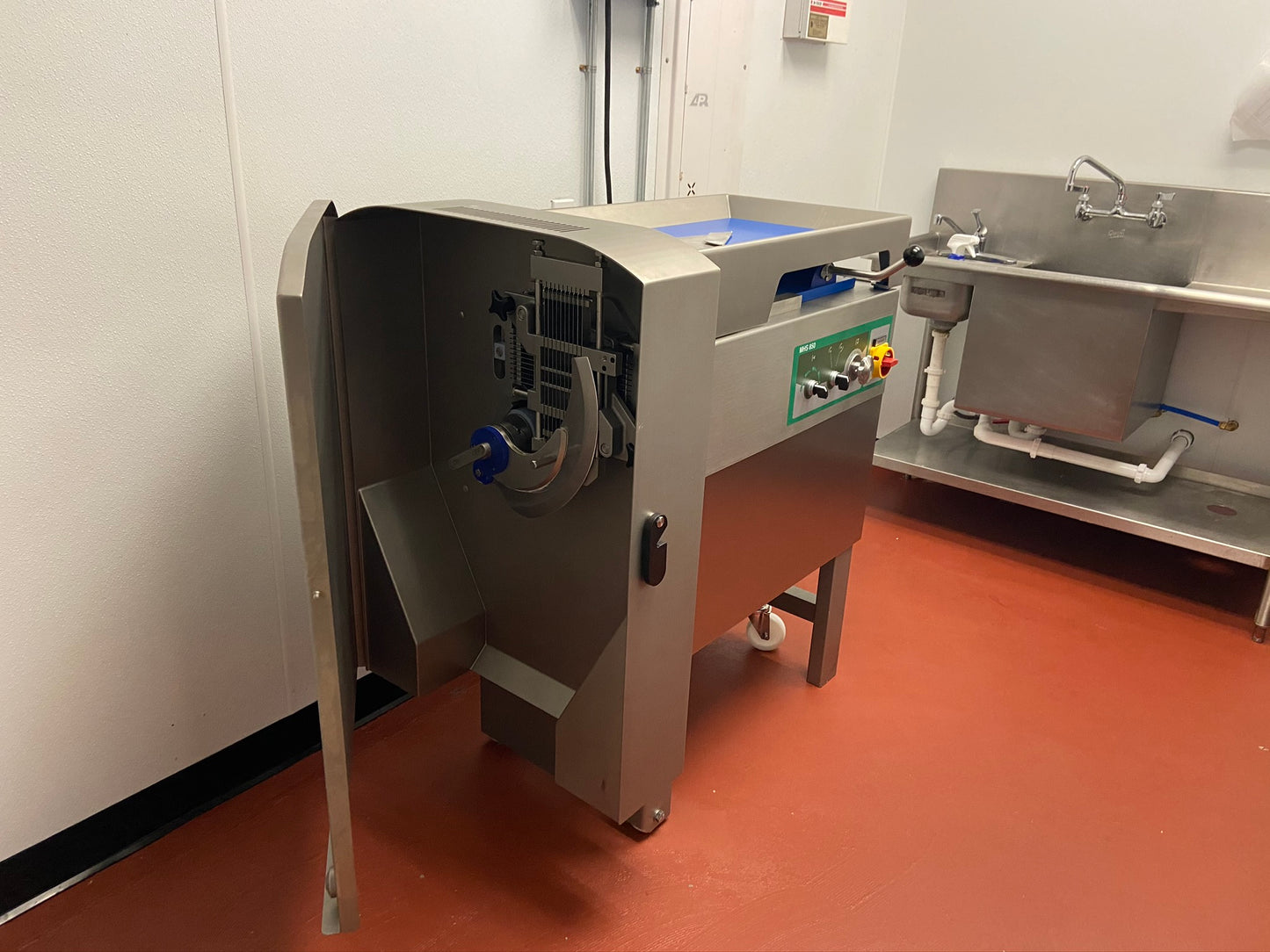 MHS Model 2000-105 Series Industrial Meat Dicer with Take away conveyor and optional bin lifter