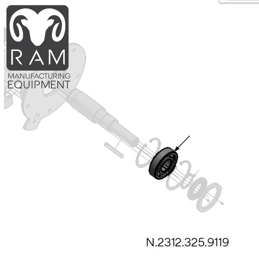 MHS Grooved Ball Bearing Compatible with 850-90, 1000-90, 1000-96 Dicers - N.2312.325.9119