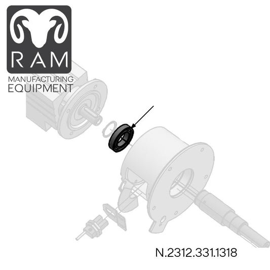 MHS Grooved Ball Bearing Compatible with 850-90, 1000-90, 1000-96 Dicers - N.2312.331.1318