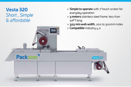 Vesta 320 Thermoforming Rollstock Machine - Pack3000