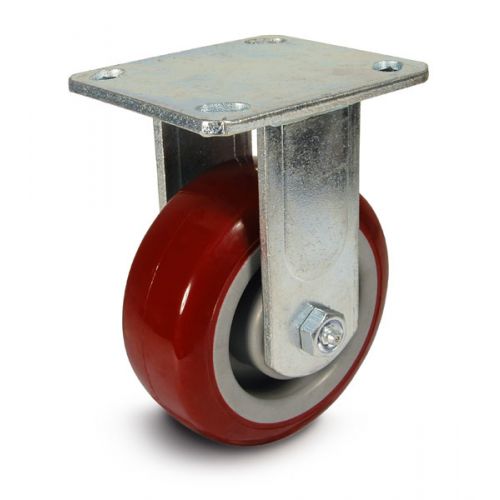 DH-C-MHD8DPBR Casters 8 x 2  Burgundy and Gray DuraPoly all stainless steel