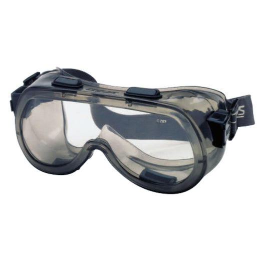 Verdict Goggles, Clear/Gray, Scratch Resistant, Elastic Strap