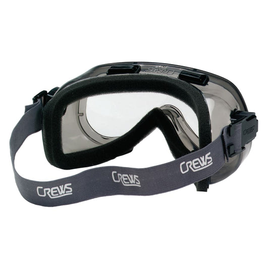 Verdict Goggles, Clear/Gray, Scratch Resistant, Foam Lining, Elastic Strap