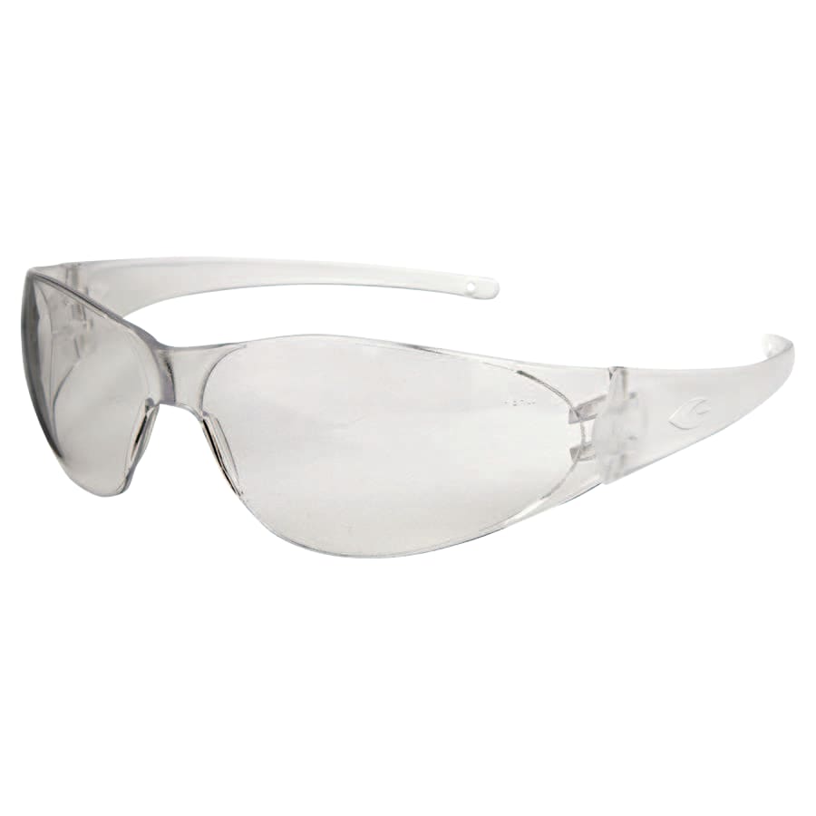 Checkmate Safety Glasses, Clear Lens, Polycarbonate, Anti-Fog, Clear Frame