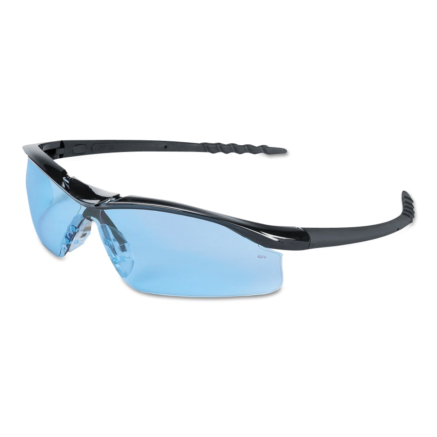 DALLAS Protective Eyewear, Light Blue Lens, Polycarbonate, Black Frame