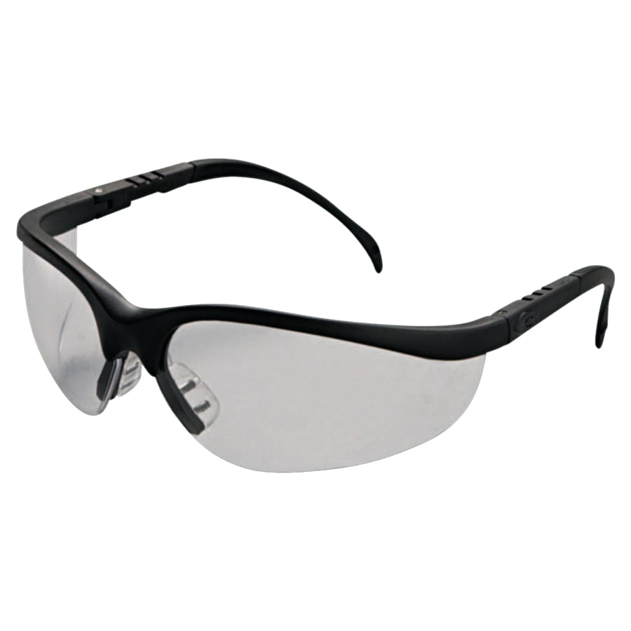 Klondike® KD1 Series Protective Eyewear, Clear Lens, Polycarbonate, Anti-Fog, Black Frame