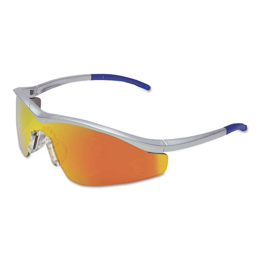 Triwear Protective Eyewear, Fire Mirror Lens, Polycarbonate, Steel Frame