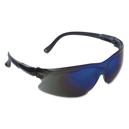 V20 Visio* Safety Eyewear, Blue Mirror Lens, Anti-Scratch, Black Frame