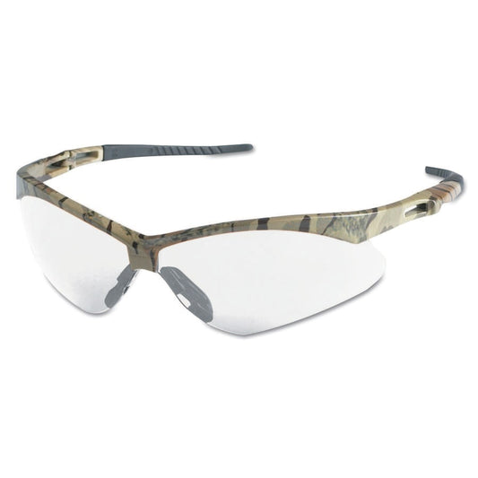 V30 Nemesis™ Safety Glasses, Clear, Polycarbonate Lens, Anti-Fog, Camouflage Frame/Temples, Nylon