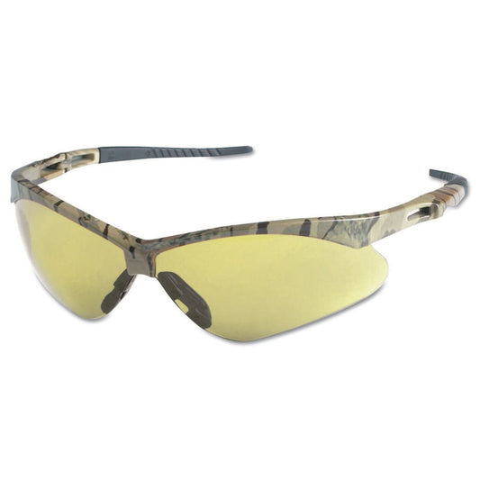 V30 Nemesis™ Safety Glasses, Amber, Polycarbonate Lens, Anti-Fog, Camouflage Frame/Temples, Nylon