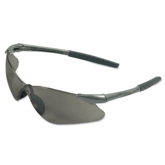 V30 Nemesis™ VL Safety Glasses, Clear, Polycarbonate Lens, Uncoated, Gunmetal No Brow Frame, Nylon
