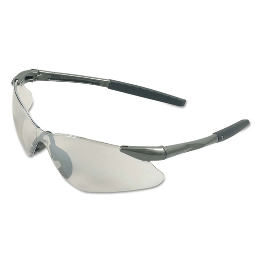 V30 Nemesis™ VL Safety Glasses, Indoor/Outdoor, Polycarbonate Lens, Uncoated, Gunmetal No Brow Frame, Nylon