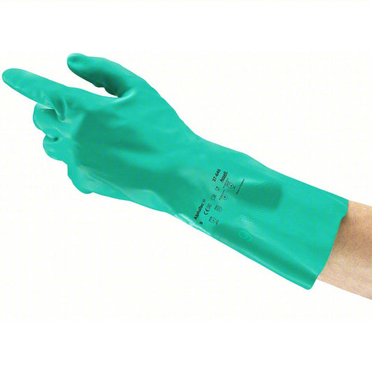 AlphaTec® 37-646 Chemical Resistant Nitrile Gloves, 11, Green, 11 Mil