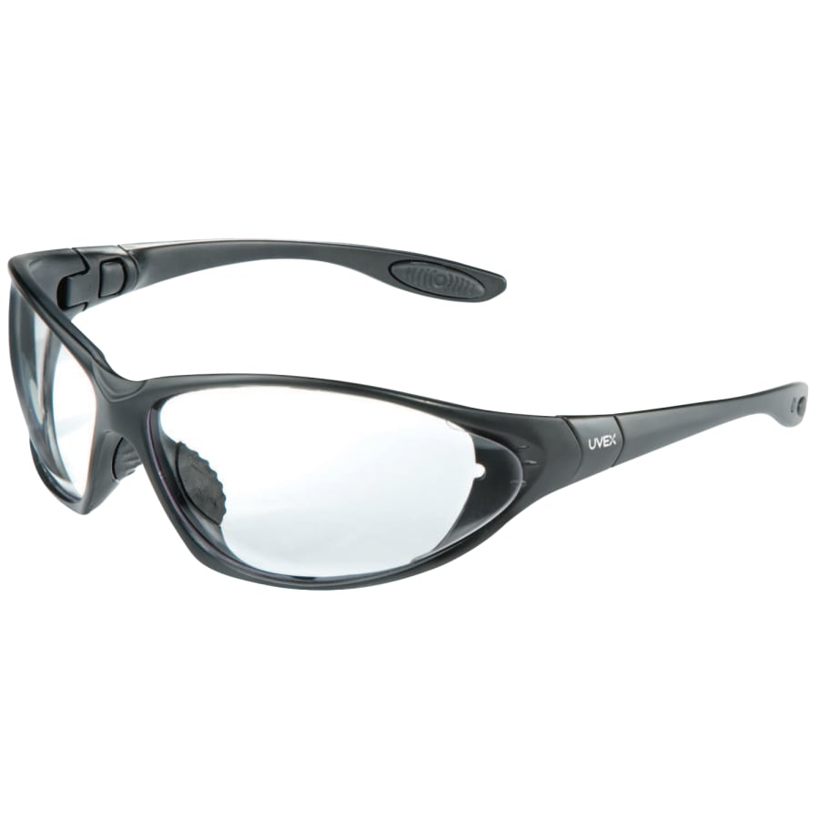 Seismic Sealed Eyewear, Clear Lens, Polycarbonate, Hard Coat, Black Frame