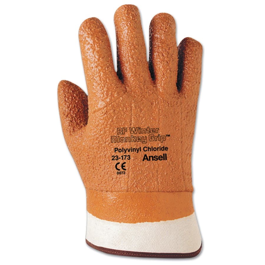 ActivArmr® Winter Monkey Grip® Gloves, Rough Finish, Size 10, Orange