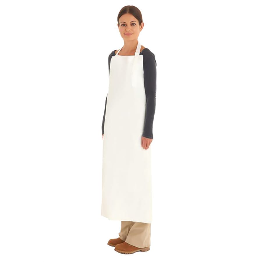 56-800 Series Apron, 34 in W x 50 in L, Polyurethane, White